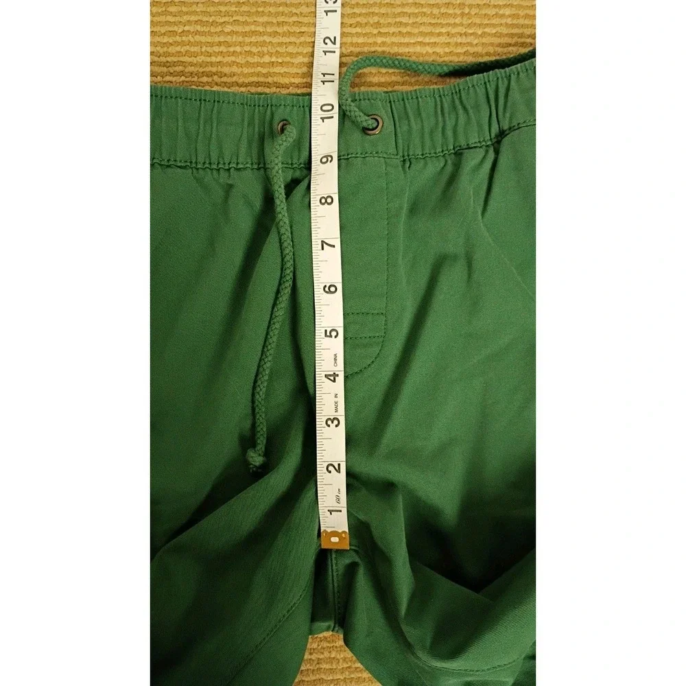 L.L.Bean Comfort Stretch Dock Pants Green Pull On  Mens Sz M 34